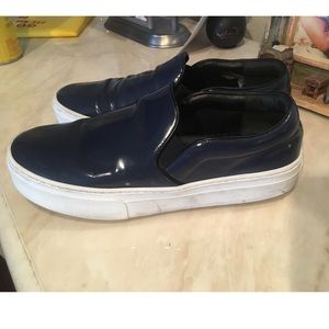 Authentic Celine Blue Slip-on Sneakers